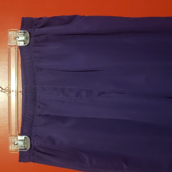 Kim Roger's Lady's Petite Capri Pants with Side Pockets Color:Eggplant Purple - Picture 2 of 5